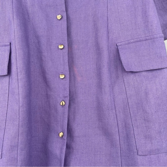 NEW! Uterque Puff Sleeve Linen Dress - Picture 15 of 16